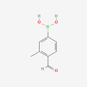 (4-Formyl-3-methylphenyl)boronic acid chemical structure (CAS 398151-59-2)