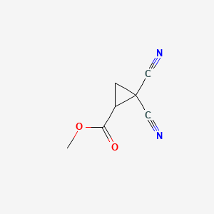 Methyl 2,2-dicyanocyclopropanecarboxylate chemical structure (CAS 39822-30-5)