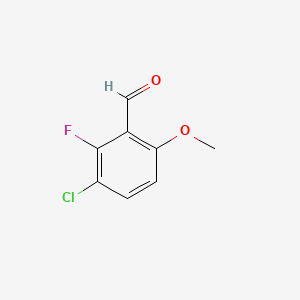 3-Chloro-2-fluoro-6-methoxybenzaldehyde chemical structure (CAS 398456-81-0)