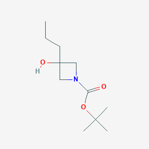 tert-Butyl 3-hydroxy-3-propylazetidine-1-carboxylate chemical structure (CAS 398489-36-6)