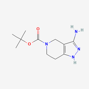 tert-Butyl 3-amino-6,7-dihydro-1H-pyrazolo[4,3-c]pyridine-5(4H)-carboxylate chemical structure (CAS 398491-64-0)