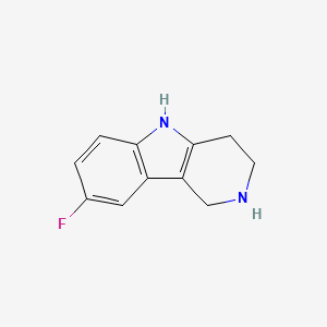 8-Fluoro-2,3,4,5-tetrahydro-1H-pyrido[4,3-b]indole chemical structure (CAS 39876-39-6)