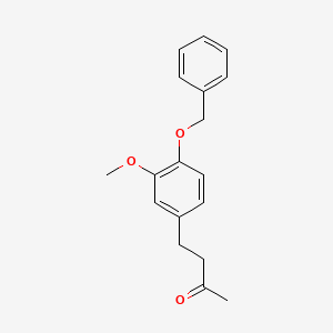 4-(4-(Benzyloxy)-3-methoxyphenyl)butan-2-one chemical structure (CAS 39886-78-7)
