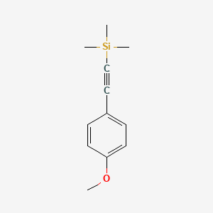 ((4-Methoxyphenyl)ethynyl)trimethylsilane chemical structure (CAS 3989-14-8)