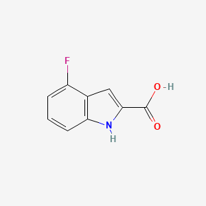4-Fluoro-1H-indole-2-carboxylic acid chemical structure (CAS 399-68-8)