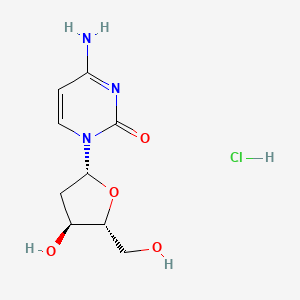 4-Amino-1-((2R,4S,5R)-4-hydroxy-5-(hydroxymethyl)tetrahydrofuran-2-yl)pyrimidin-2(1H)-one hydrochloride chemical structure (CAS 3992-42-5)