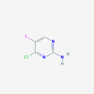 4-Chloro-5-iodopyrimidin-2-amine chemical structure (CAS 3993-80-4)