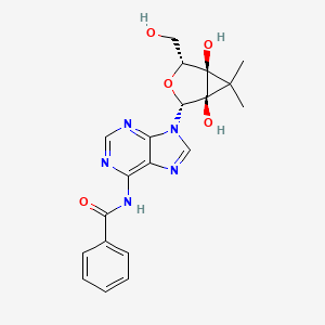 N-(9-((1R,2R,4R,5R)-1,5-Dihydroxy-4-(hydroxymethyl)-6,6-dimethyl-3-oxabicyclo[3.1.0]hexan-2-yl)-9H-purin-6-yl)benzamide chemical structure (CAS 39947-04-1)