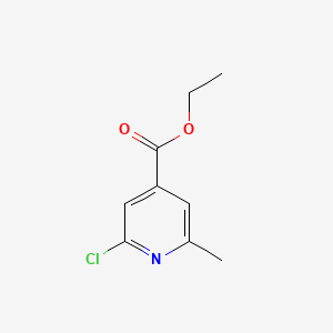 Ethyl 2-chloro-6-methylisonicotinate chemical structure (CAS 3998-88-7)