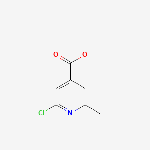 Methyl 2-chloro-6-picoline-4-carboxylate chemical structure (CAS 3998-90-1)