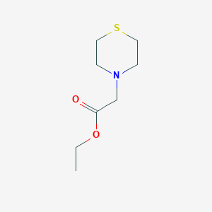Ethyl 2-thiomorpholinoacetate chemical structure (CAS 39981-80-1)