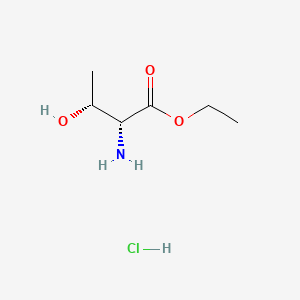 (2S,3R)-Ethyl 2-amino-3-hydroxybutanoate hydrochloride chemical structure (CAS 39994-70-2)