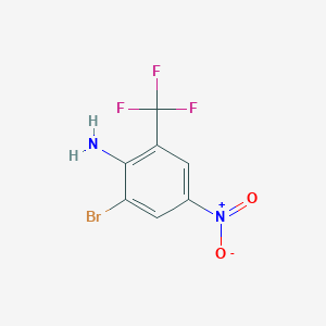 2-Bromo-4-nitro-6-(trifluoromethyl)aniline chemical structure (CAS 400-66-8)