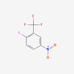 1-Iodo-4-nitro-2-(trifluoromethyl)benzene chemical structure (CAS 400-75-9)