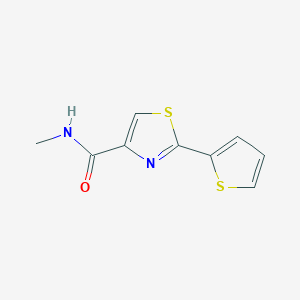 N-Methyl-2-(thiophen-2-yl)-1,3-thiazole-4-carboxamide chemical structure (CAS 400080-72-0)