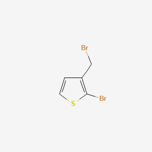 2-Bromo-3-(bromomethyl)thiophene chemical structure (CAS 40032-76-6)