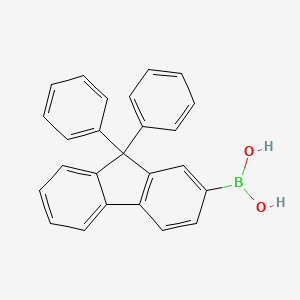 (9,9-Diphenyl-9H-fluoren-2-yl)boronic acid chemical structure (CAS 400607-31-0)