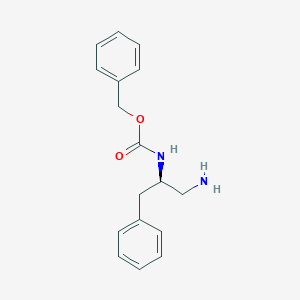 (R)-benzyl 1-amino-3-phenylpropan-2-ylcarbamate chemical structure (CAS 400652-48-4)
