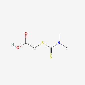 2-((Dimethylcarbamothioyl)thio)acetic acid chemical structure (CAS 4007-01-6)
