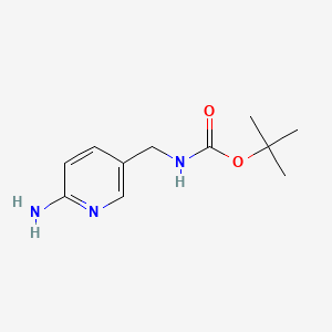 tert-Butyl ((6-aminopyridin-3-yl)methyl)carbamate chemical structure (CAS 400720-77-6)