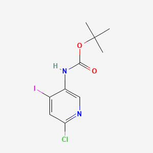 tert-Butyl (6-chloro-4-iodopyridin-3-yl)carbamate chemical structure (CAS 400777-00-6)