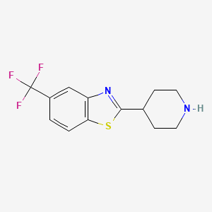 2-(Piperidin-4-yl)-5-(trifluoromethyl)benzo[d]thiazole chemical structure (CAS 400797-96-8)