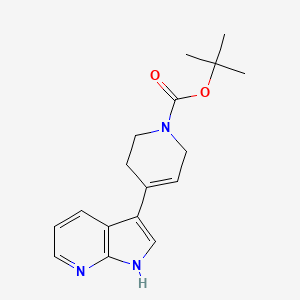 tert-Butyl 4-(1H-pyrrolo[2,3-b]pyridin-3-yl)-3,6-dihydropyridine-1(2H)-carboxylate chemical structure (CAS 400801-82-3)