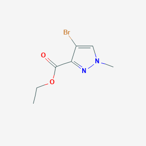 Ethyl 4-bromo-1-methyl-1H-pyrazole-3-carboxylate chemical structure (CAS 400877-53-4)