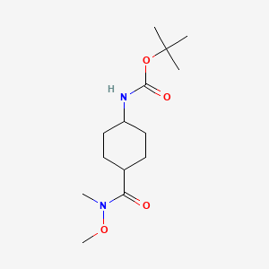 tert-Butyl (trans-4-(methoxy(methyl)carbamoyl)cyclohexyl)carbamate chemical structure (CAS 400898-92-2)