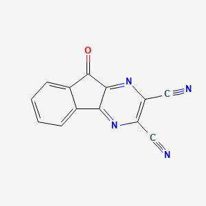 9-Oxo-9H-indeno[1,2-b]pyrazine-2,3-dicarbonitrile chemical structure (CAS 40114-84-9)