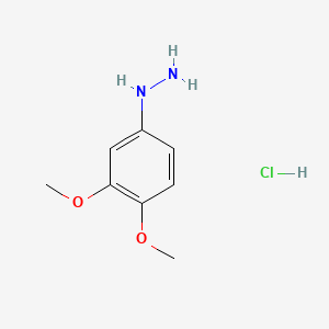 (3,4-Dimethoxyphenyl)hydrazine hydrochloride chemical structure (CAS 40119-17-3)