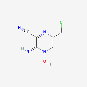 2-Amino-3-cyano-5-chloromethylpyrazine-1-oxide chemical structure (CAS 40127-89-7)