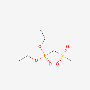 Diethyl ((methylsulfonyl)methyl)phosphonate chemical structure (CAS 40137-11-9)