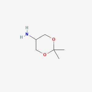2,2-Dimethyl-1,3-dioxan-5-amine chemical structure (CAS 40137-24-4)