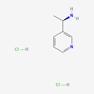 (R)-1-(Pyridin-3-yl)ethanamine dihydrochloride chemical structure (CAS 40154-79-8)