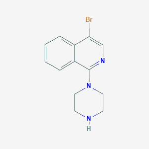 4-Bromo-1-(piperazin-1-yl)isoquinoline chemical structure (CAS 401567-96-2)