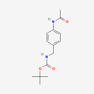 tert-Butyl 4-acetamidobenzylcarbamate chemical structure (CAS 401573-23-7)