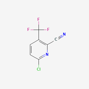 6-Chloro-3-(trifluoromethyl)picolinonitrile chemical structure (CAS 401590-41-8)