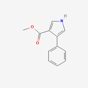Methyl 4-phenyl-1H-pyrrole-3-carboxylate chemical structure (CAS 40167-34-8)