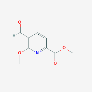 Methyl 5-formyl-6-methoxypicolinate chemical structure (CAS 401792-87-8)