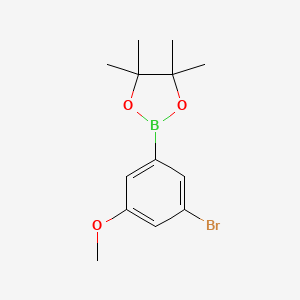2-(3-Bromo-5-methoxyphenyl)-4,4,5,5-tetramethyl-1,3,2-dioxaborolane chemical structure (CAS 401797-04-4)