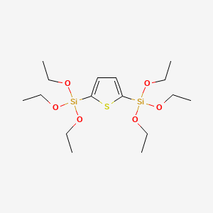 2,5-Bis(triethoxysilyl)thiophene chemical structure (CAS 40190-22-5)