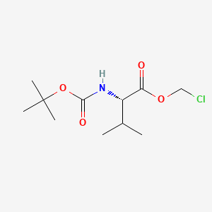 (S)-Chloromethyl 2-((tert-butoxycarbonyl)amino)-3-methylbutanoate chemical structure (CAS 40224-39-3)
