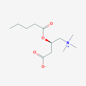 (R)-3-(Pentanoyloxy)-4-(trimethylammonio)butanoate chemical structure (CAS 40225-14-7)