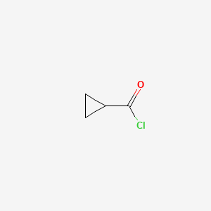 Cyclopropanecarboxylic acid chloride chemical structure (CAS 4023-34-1)