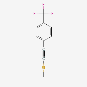 Trimethyl((4-(trifluoromethyl)phenyl)ethynyl)silane chemical structure (CAS 40230-95-3)