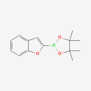 2-(Benzofuran-2-yl)-4,4,5,5-tetramethyl-1,3,2-dioxaborolane chemical structure (CAS 402503-13-3)