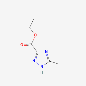 Ethyl 5-methyl-1H-1,2,4-triazole-3-carboxylate chemical structure (CAS 40253-47-2)