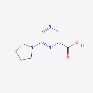 6-(Pyrrolidin-1-yl)pyrazine-2-carboxylic acid chemical structure (CAS 40262-63-3)