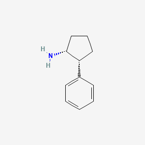rel-(1R,2R)-2-Phenylcyclopentan-1-amine chemical structure (CAS 40264-04-8)